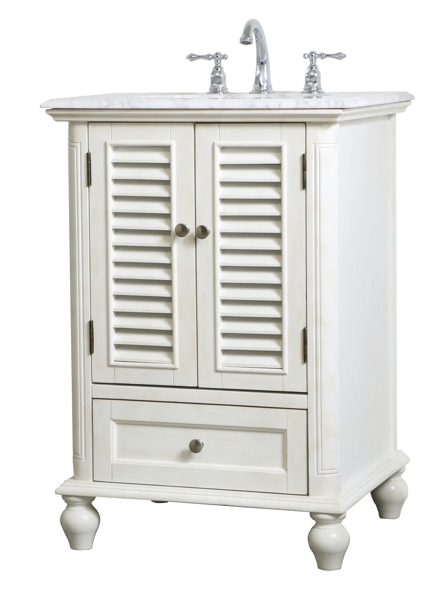 24 Inch Single Bathroom Vanity In Antique White