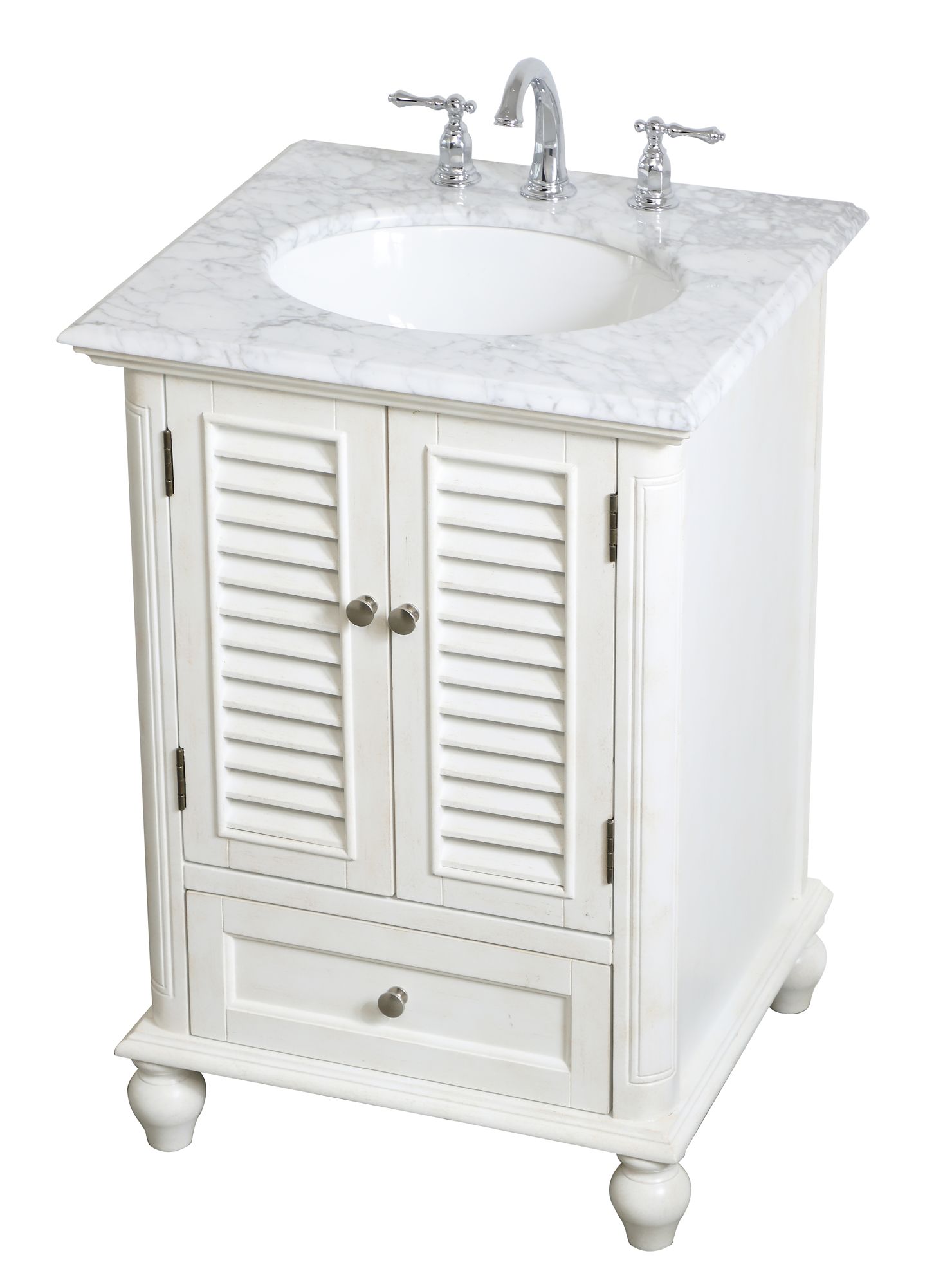24 Inch Single Bathroom Vanity In Antique White