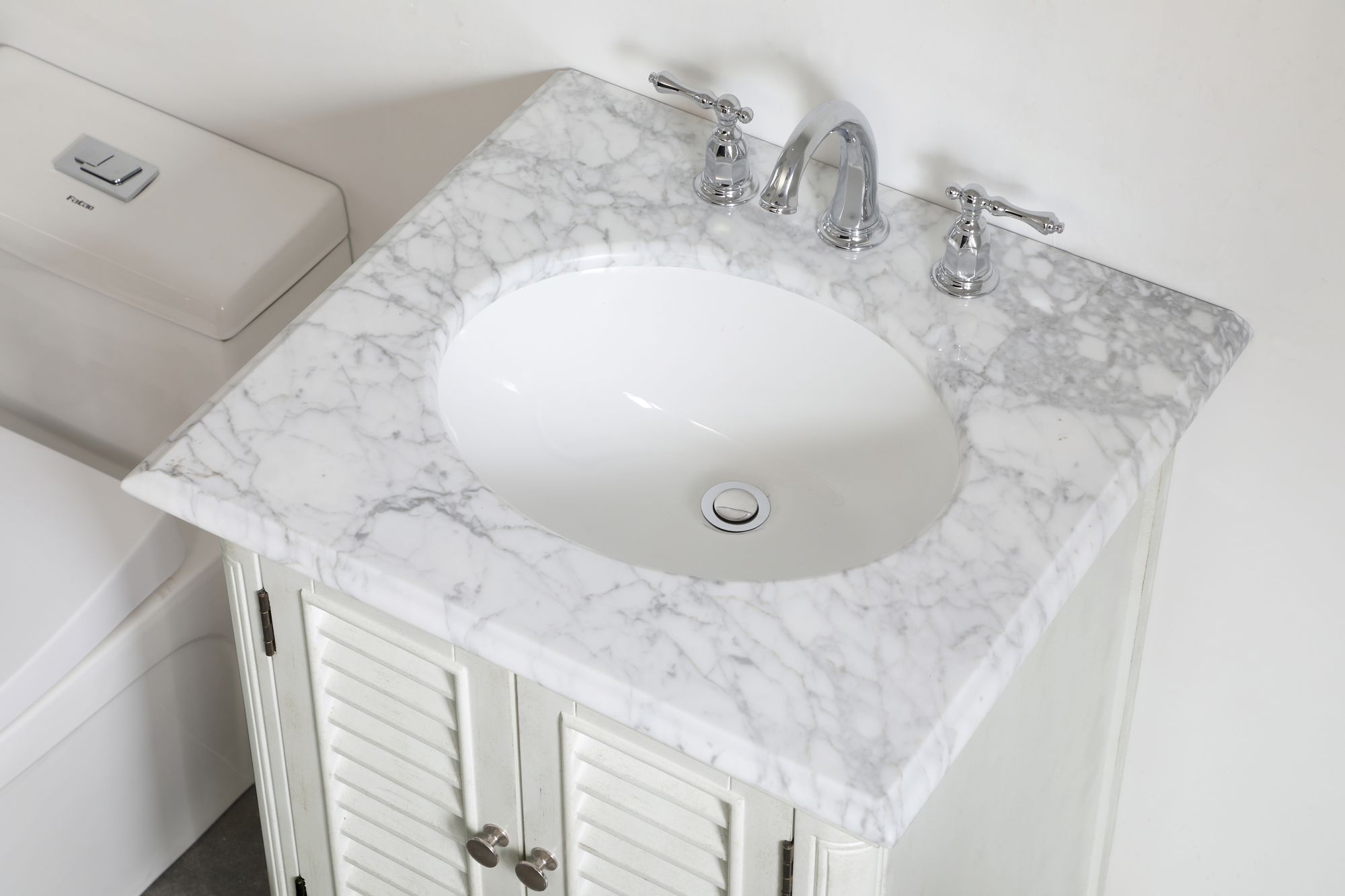24 Inch Single Bathroom Vanity In Antique White
