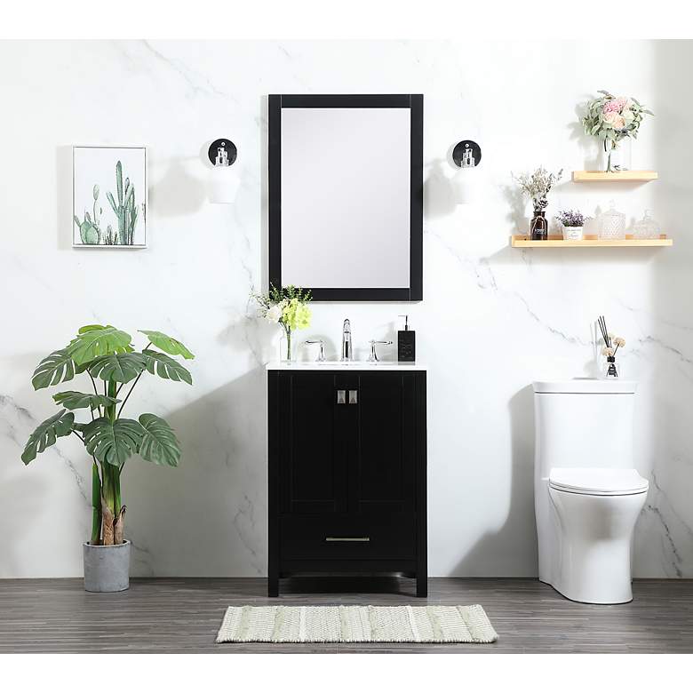 Image 6 24 Inch Single Bathroom Vanity In Black more views