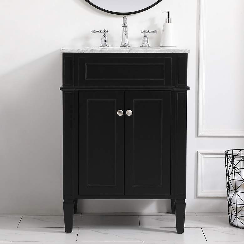 Image 1 24 Inch Single Bathroom Vanity In Black