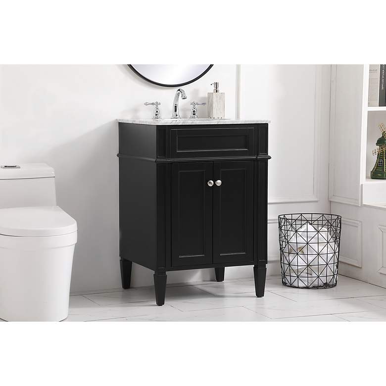 Image 3 24 Inch Single Bathroom Vanity In Black more views