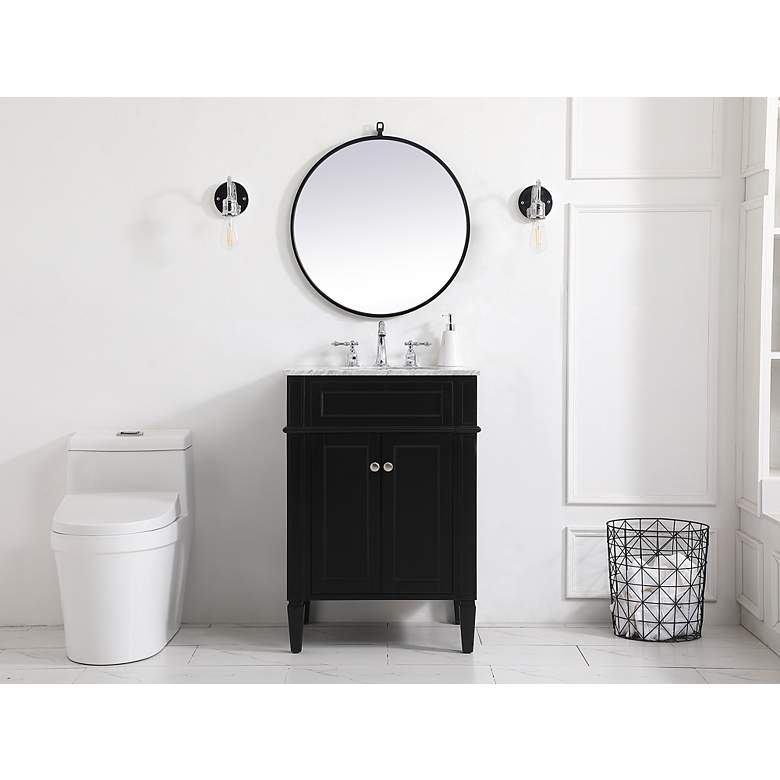 Image 5 24 Inch Single Bathroom Vanity In Black more views