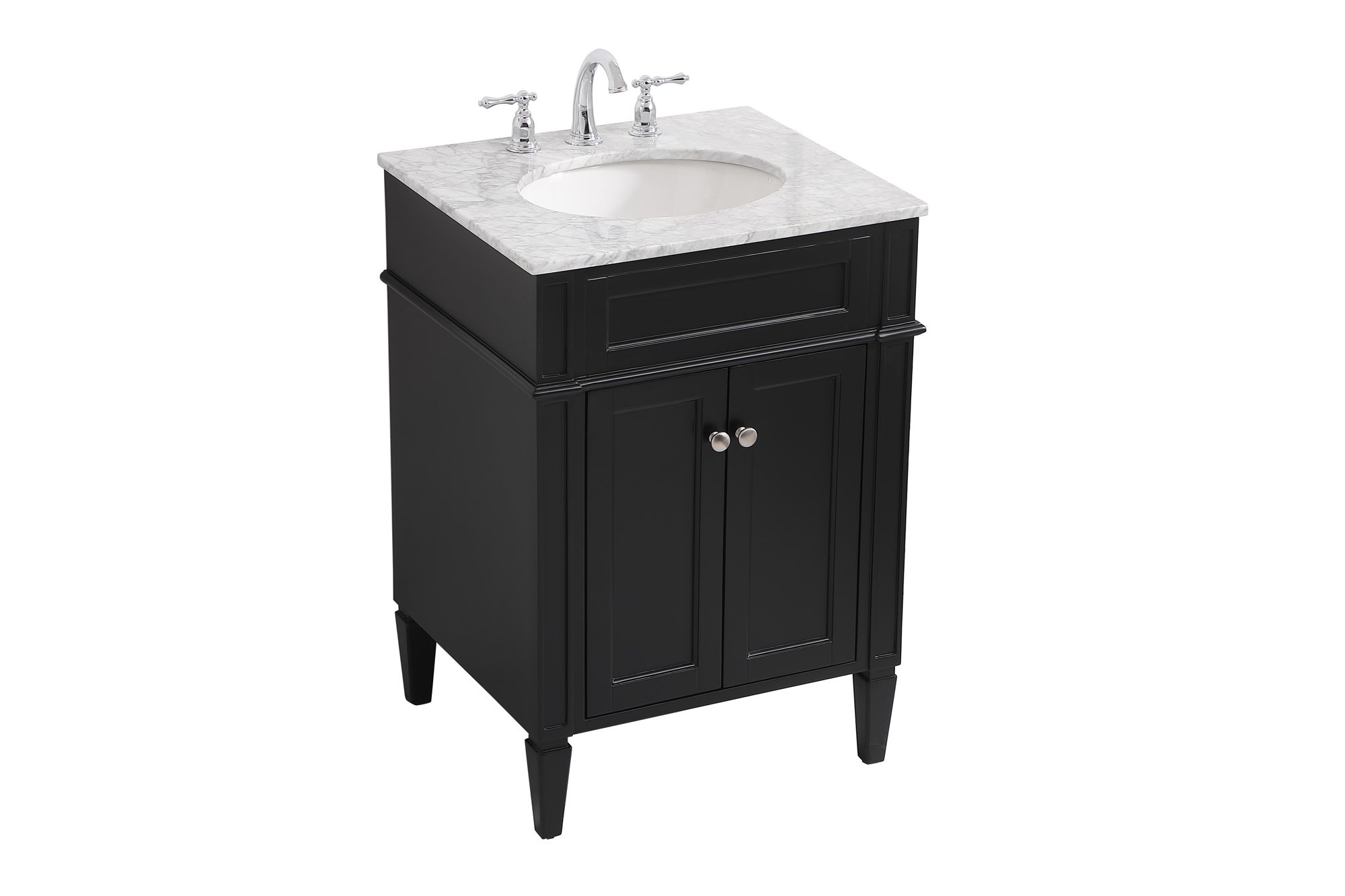 24 Inch Single Bathroom Vanity In Black