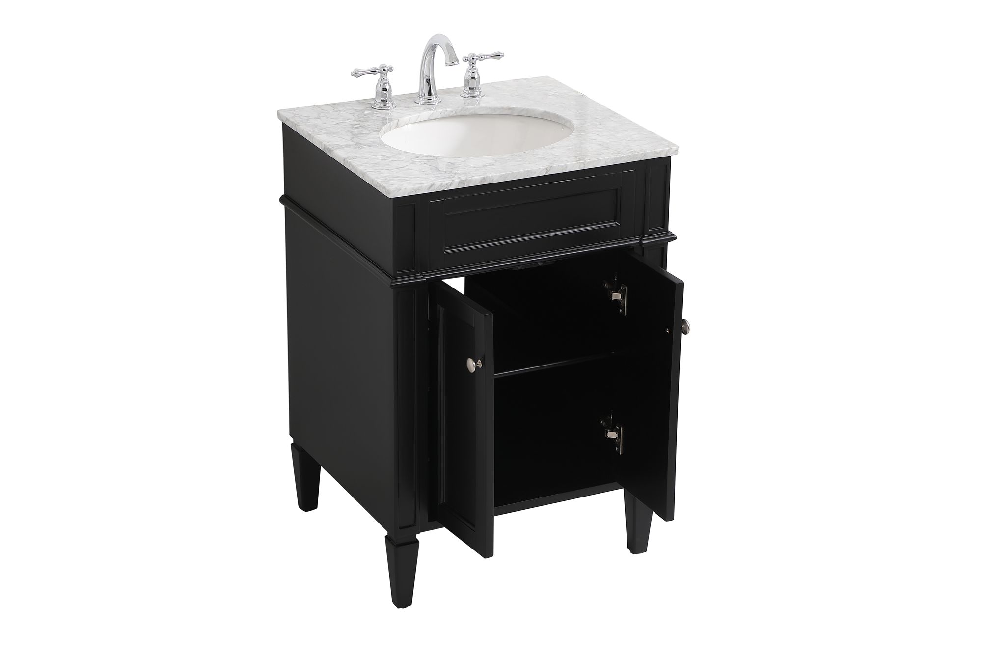 24 Inch Single Bathroom Vanity In Black