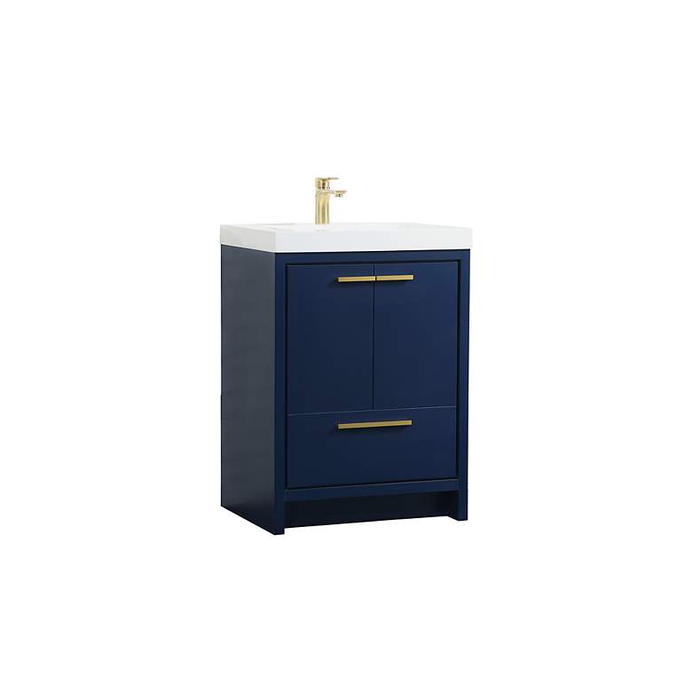 Image 2 24 Inch Single Bathroom Vanity In Blue more views