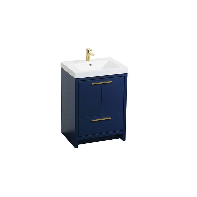 Image 3 24 Inch Single Bathroom Vanity In Blue more views