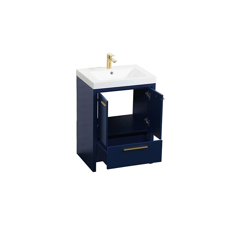 Image 4 24 Inch Single Bathroom Vanity In Blue more views