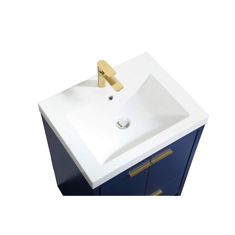 Image 5 24 Inch Single Bathroom Vanity In Blue more views