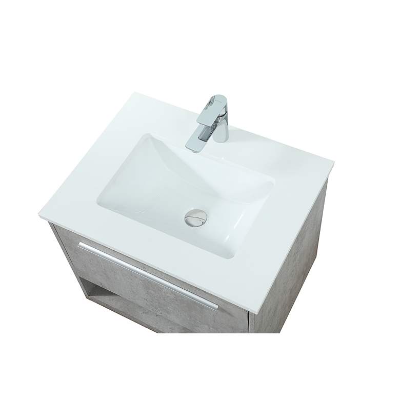 Image 3 24 Inch Single Bathroom Vanity In Concrete Grey more views