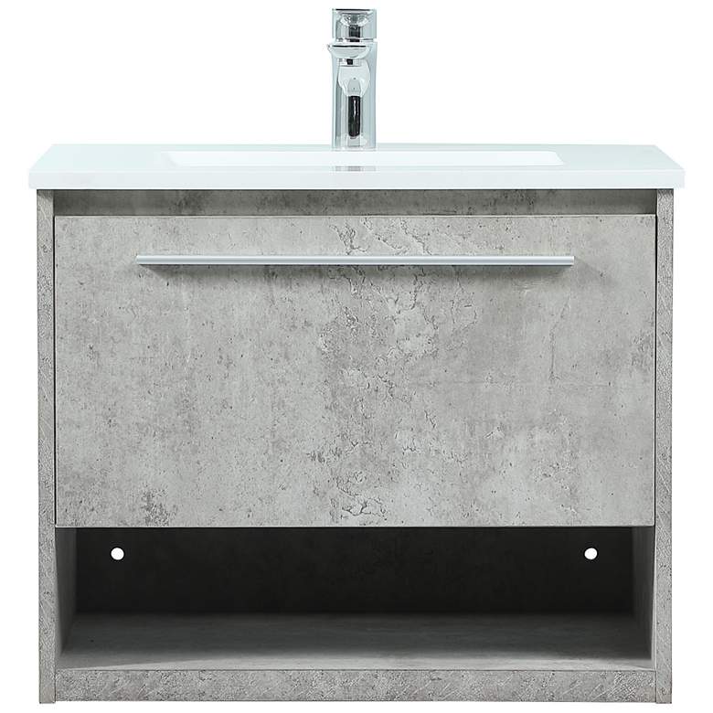 Image 6 24 Inch Single Bathroom Vanity In Concrete Grey more views