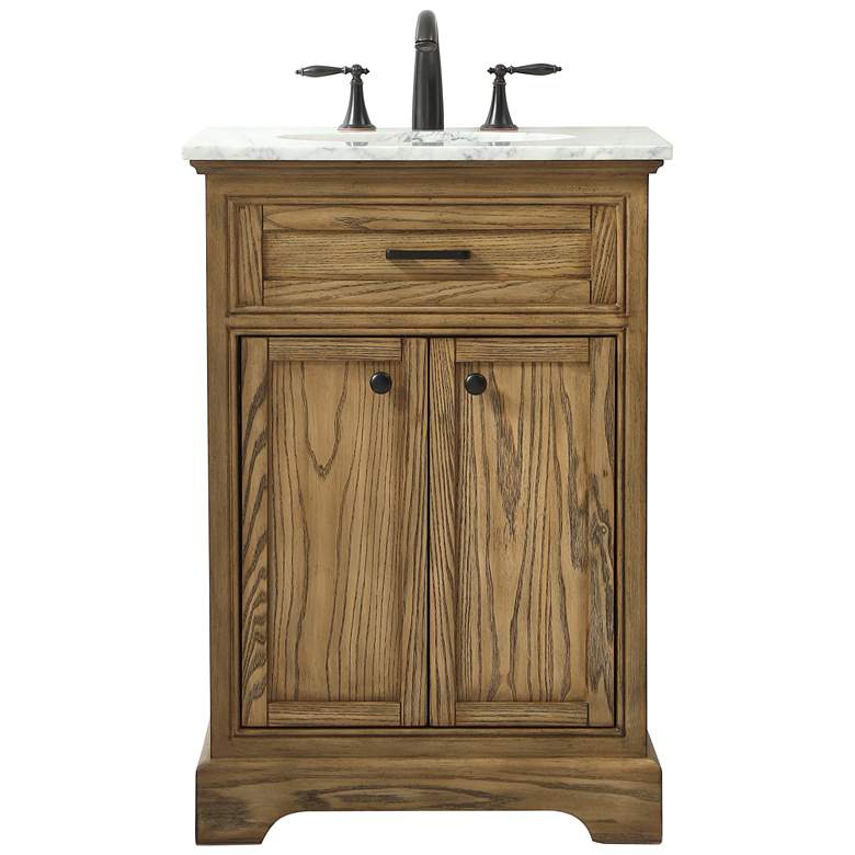 Image 1 24 Inch Single Bathroom Vanity In Driftwood