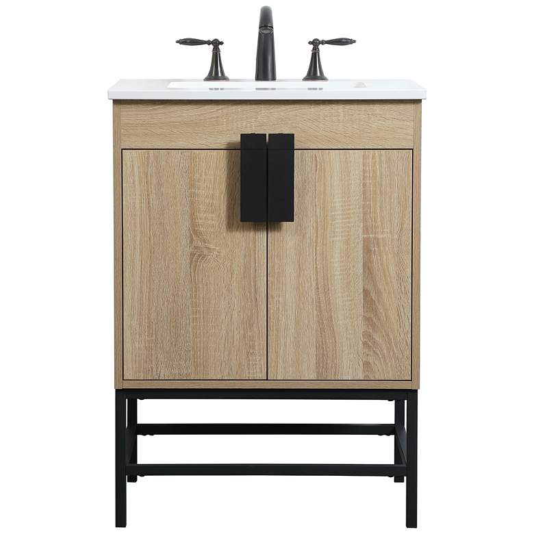 Image 1 24 Inch Single Bathroom Vanity In Mango Wood
