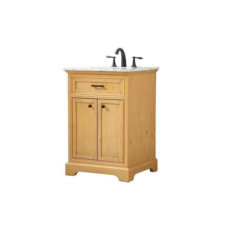 Image 2 24 Inch Single Bathroom Vanity In Natural Wood more views