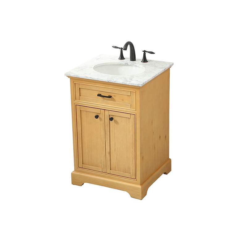 Image 3 24 Inch Single Bathroom Vanity In Natural Wood more views