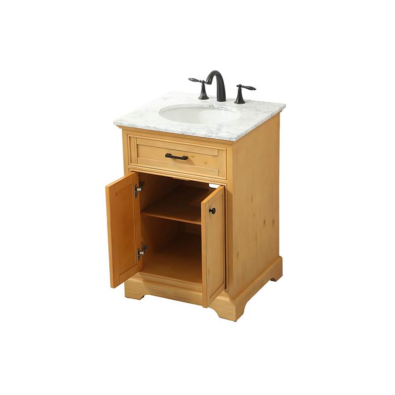 Image 4 24 Inch Single Bathroom Vanity In Natural Wood more views