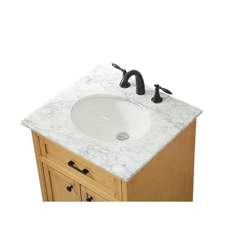 Image 5 24 Inch Single Bathroom Vanity In Natural Wood more views