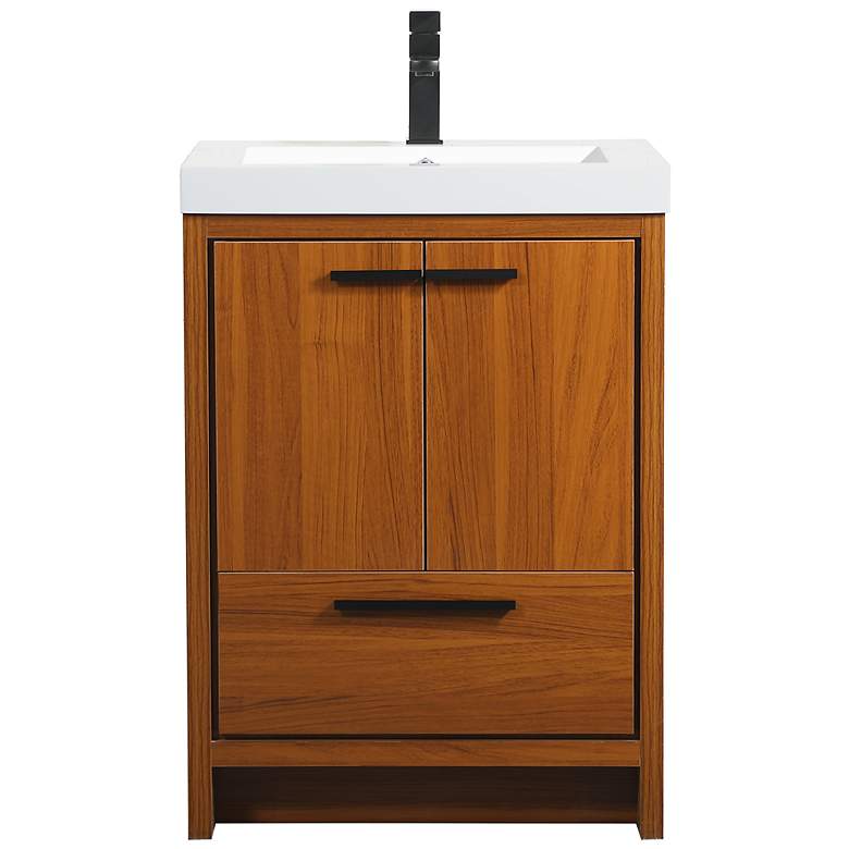 Image 1 24 Inch Single Bathroom Vanity In Teak