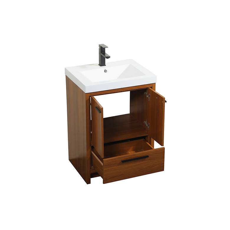 Image 4 24 Inch Single Bathroom Vanity In Teak more views