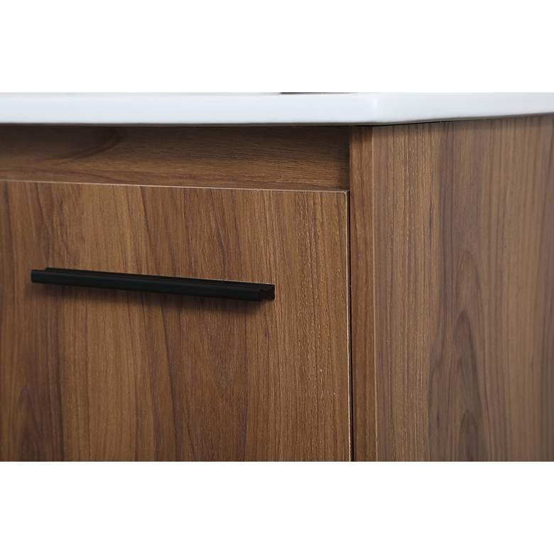 Image 6 24 Inch Single Bathroom Vanity In Walnut Brown more views