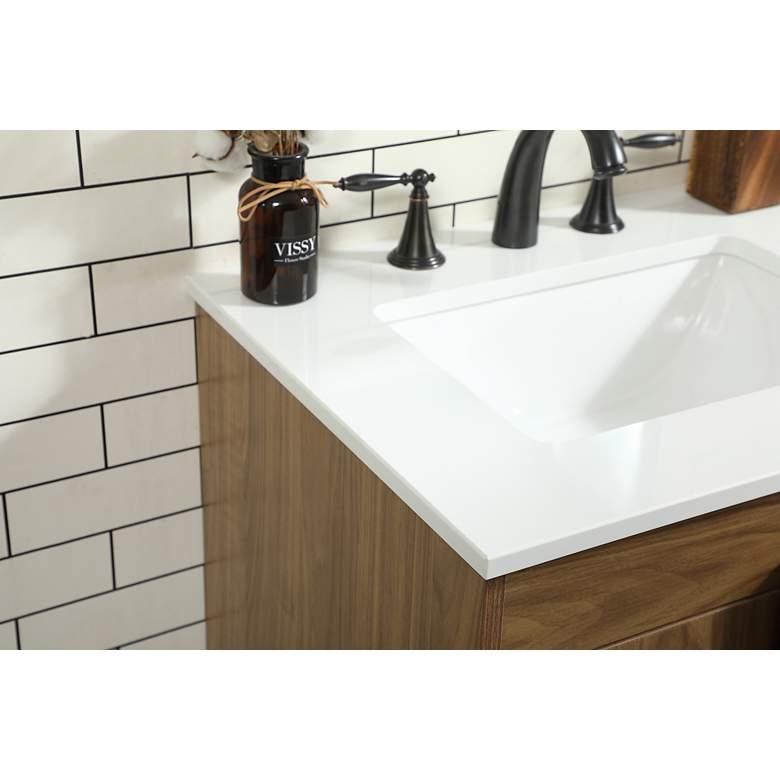 Image 6 24 Inch Single Bathroom Vanity In Walnut Brown more views