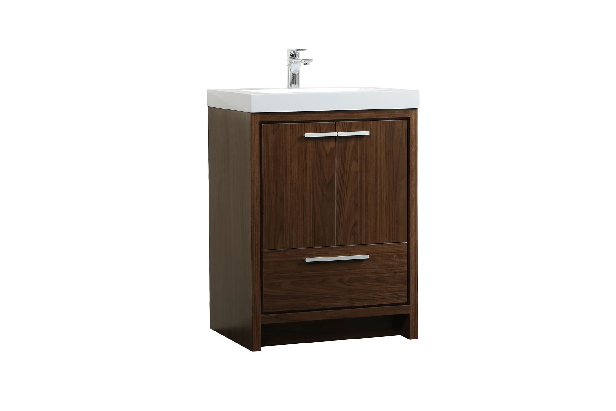 Image 2 24 Inch Single Bathroom Vanity In Walnut more views