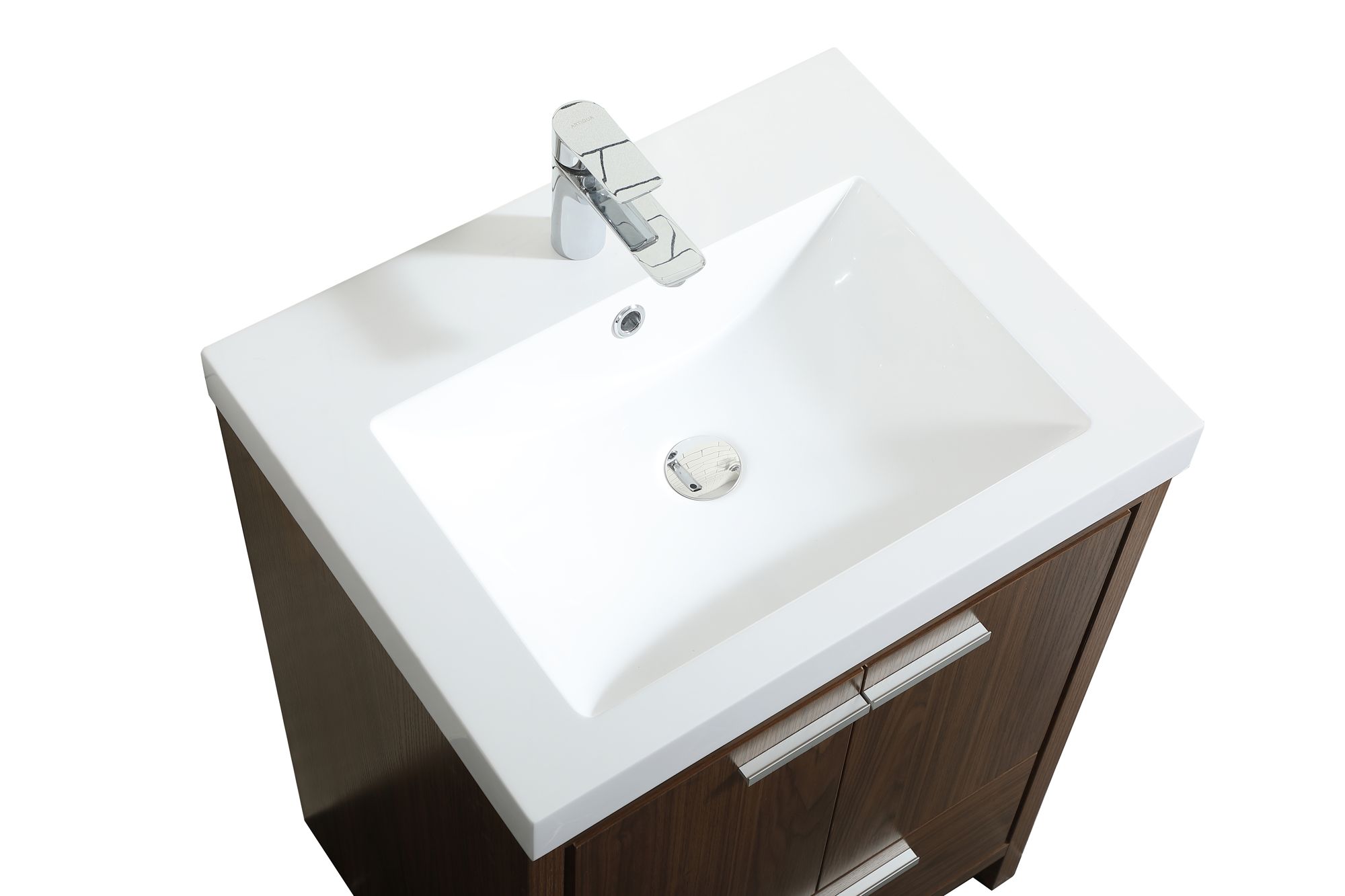 Image 5 24 Inch Single Bathroom Vanity In Walnut more views