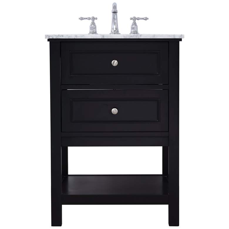 Image 2 24 Inch Single Bathroom Vanity Set In Black