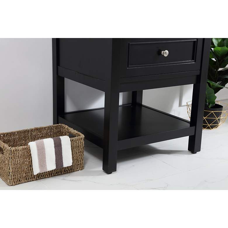 Image 5 24 Inch Single Bathroom Vanity Set In Black more views