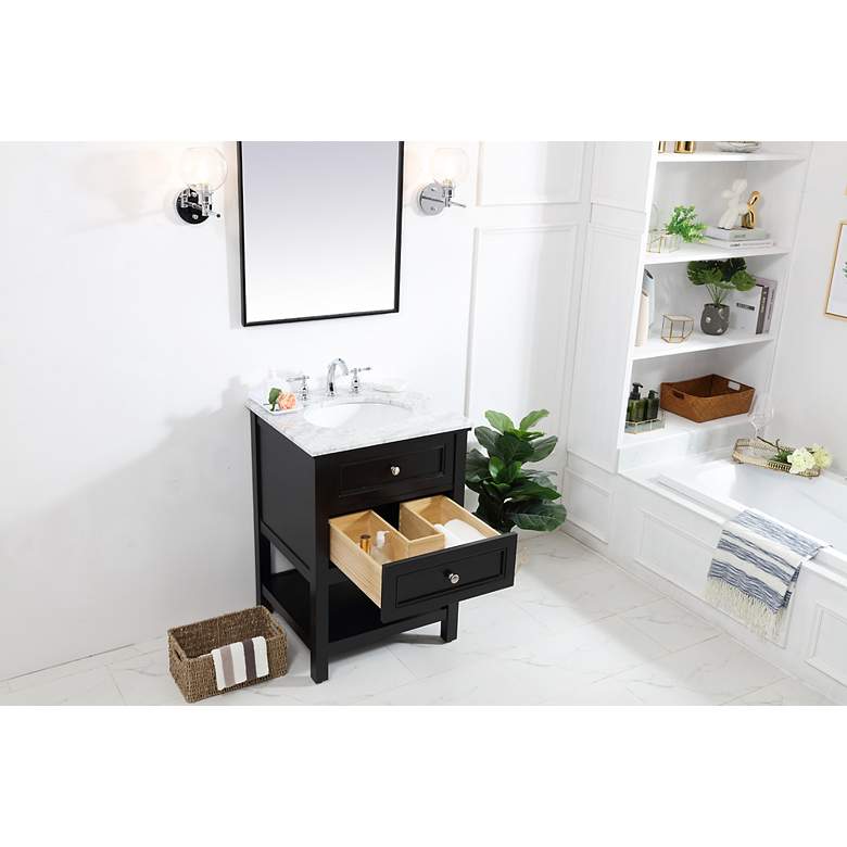 Image 6 24 Inch Single Bathroom Vanity Set In Black more views