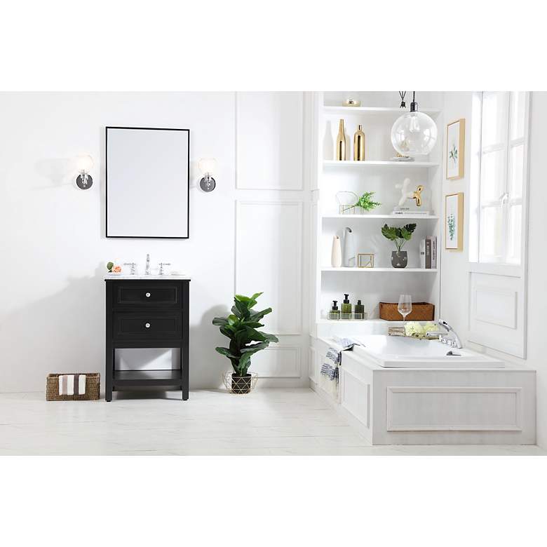Image 7 24 Inch Single Bathroom Vanity Set In Black more views