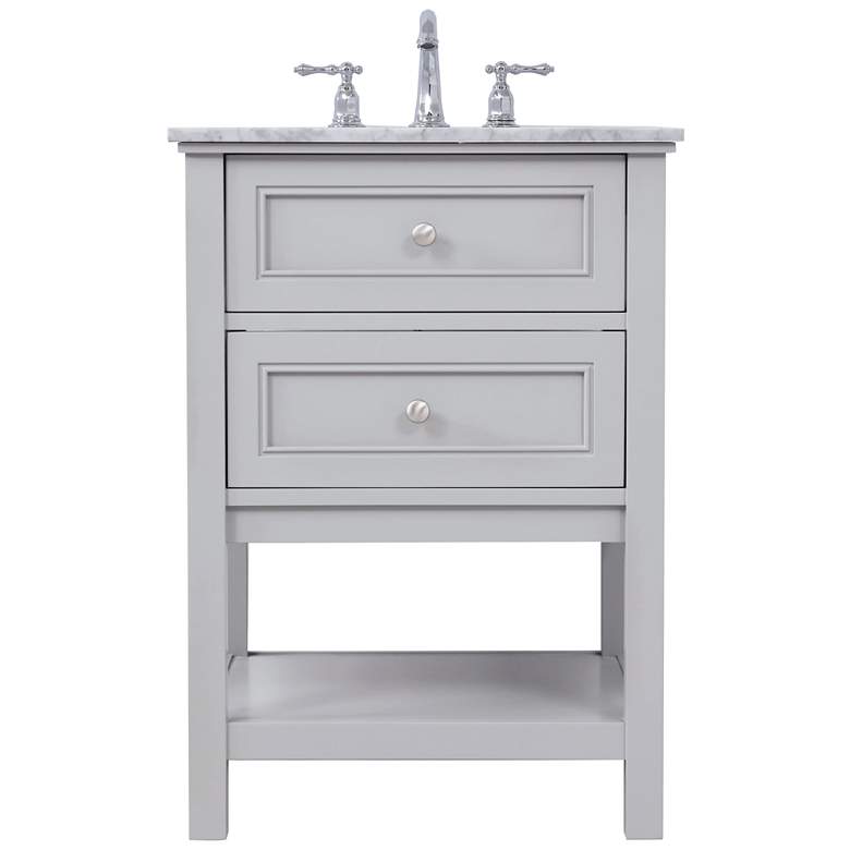 Image 1 24 Inch Single Bathroom Vanity Set In Grey