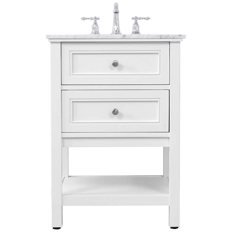 Image 2 24 Inch Single Bathroom Vanity Set In White