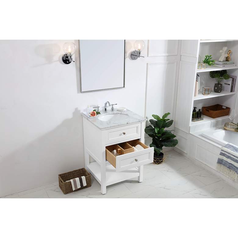 Image 4 24 Inch Single Bathroom Vanity Set In White more views