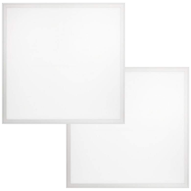 Image 1 24 inch Square White 000K LED Flat Panel Ceiling Light Set of 2