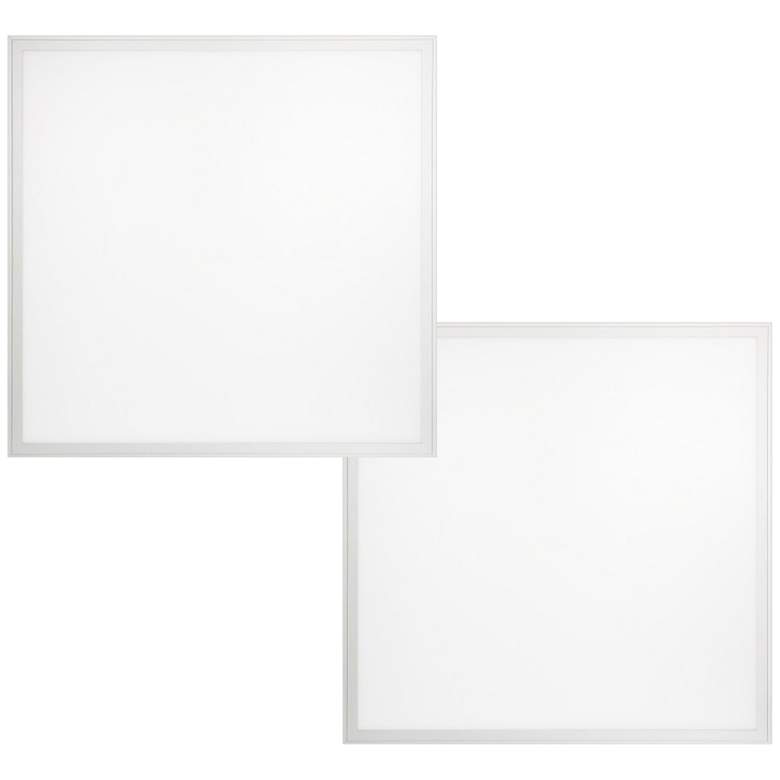 Image 1 24 inch Square White 4000K LED Flat Panel Light Set of 2