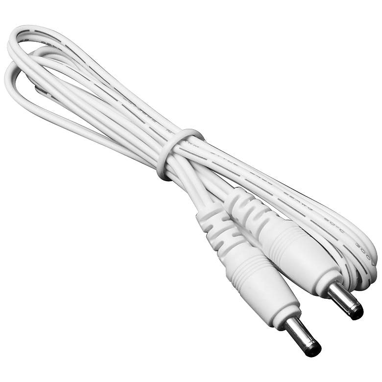 Image 1 24" White Male to Male Cable Connector