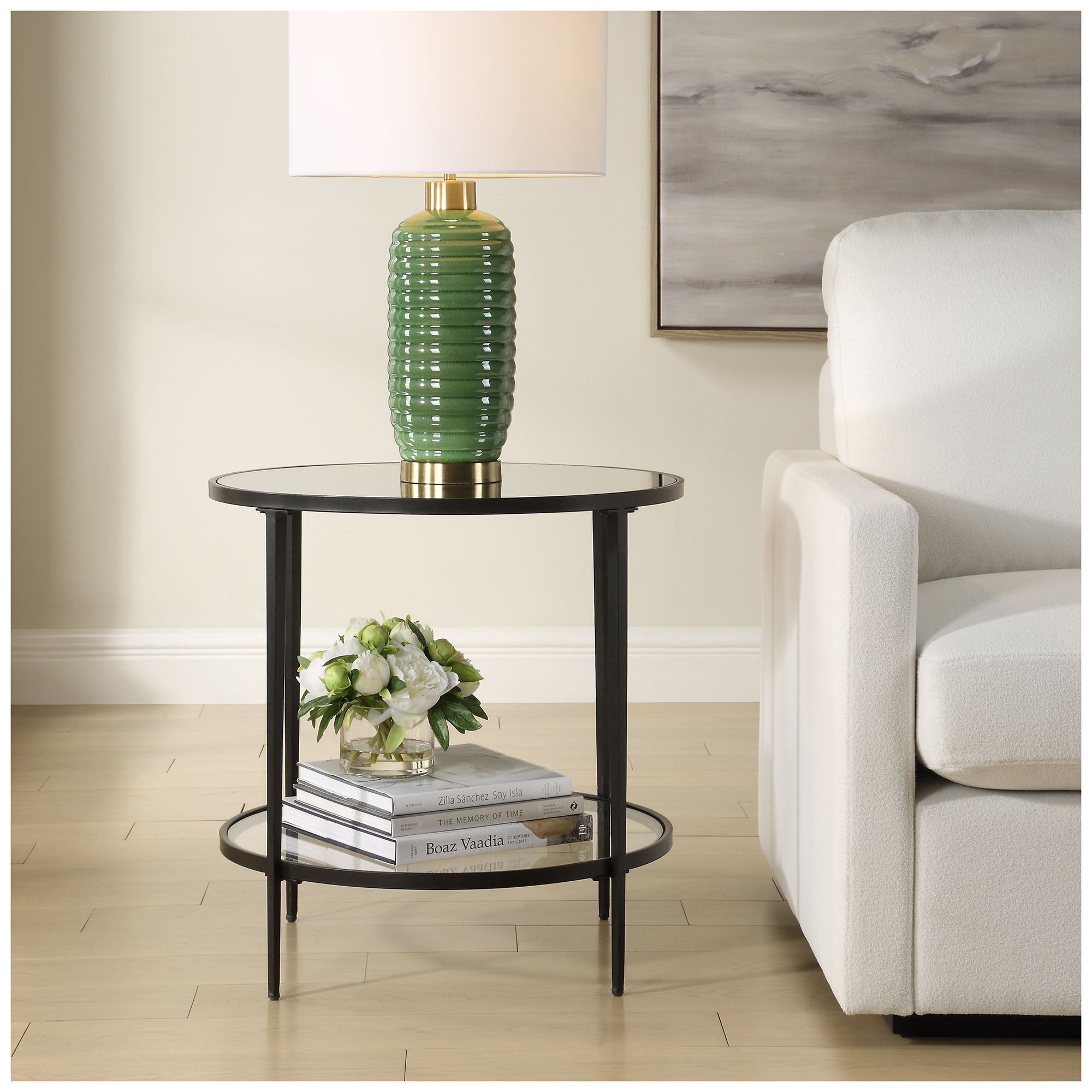 Image 3 24" Wide x 24" High Black End Table more views