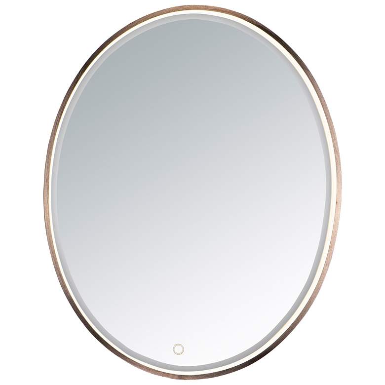 Image 1 24 inch x 30 inch Oval LED Mirror