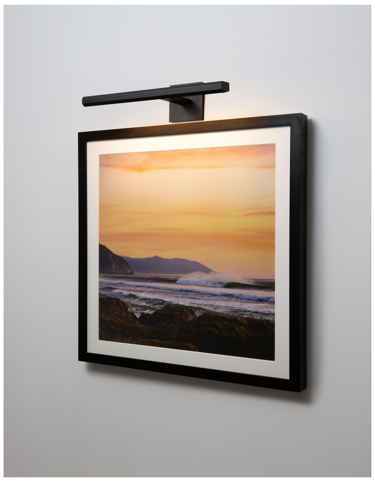 Image 3 24"W Black Low Profile Square Canopy 3000K Plugin LED Picture Light more views