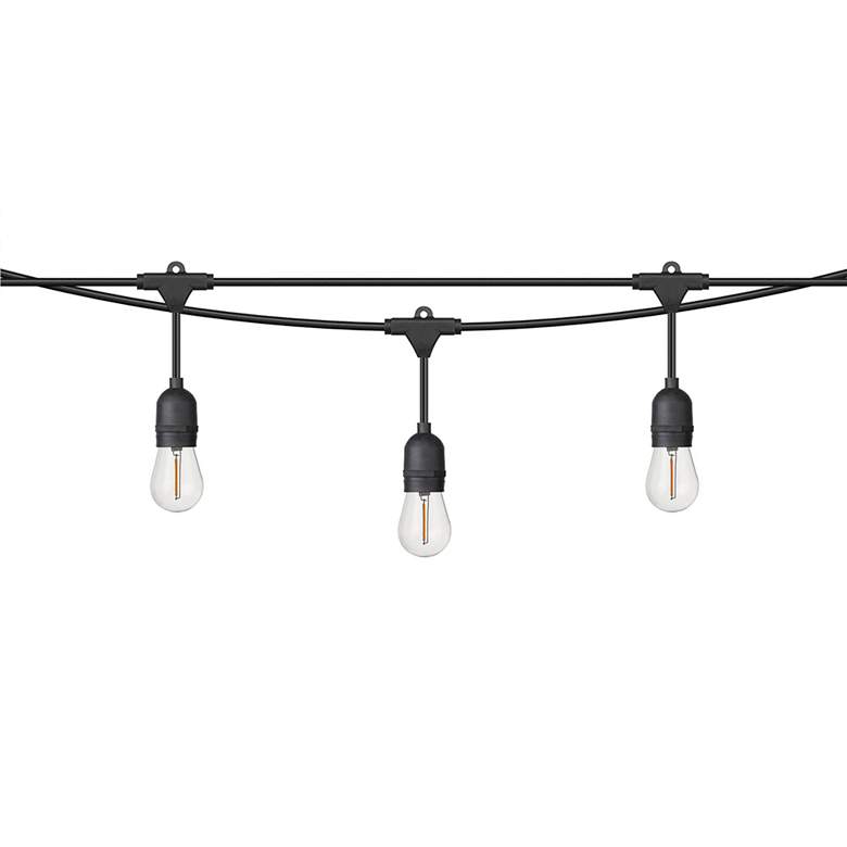 Image 4 24-Light 48&#39; Black S14 Outdoor LED String Light Set more views