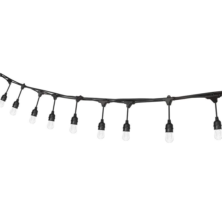 Image 1 24-Light Water Droplets Black Outdoor LED String Light Set