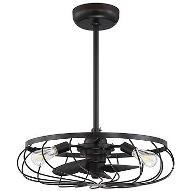 24" Savoy House Meridian Oil Rubbed Bronze Damp LED Caged Fandelier