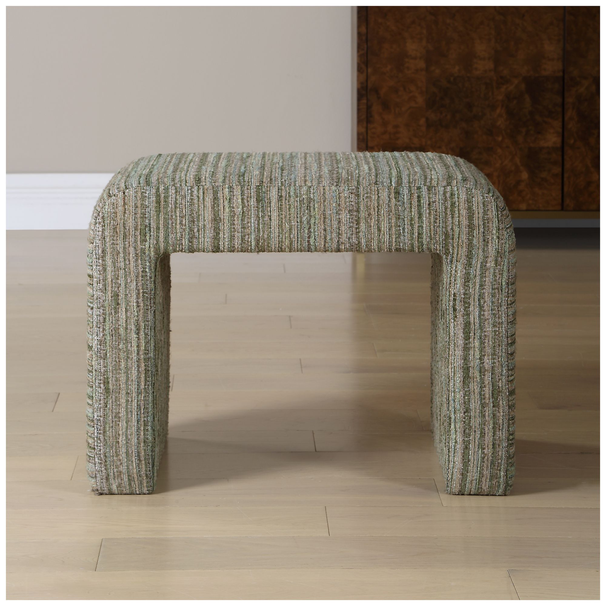 Image 6 24" Wide Green Fabric Bench more views