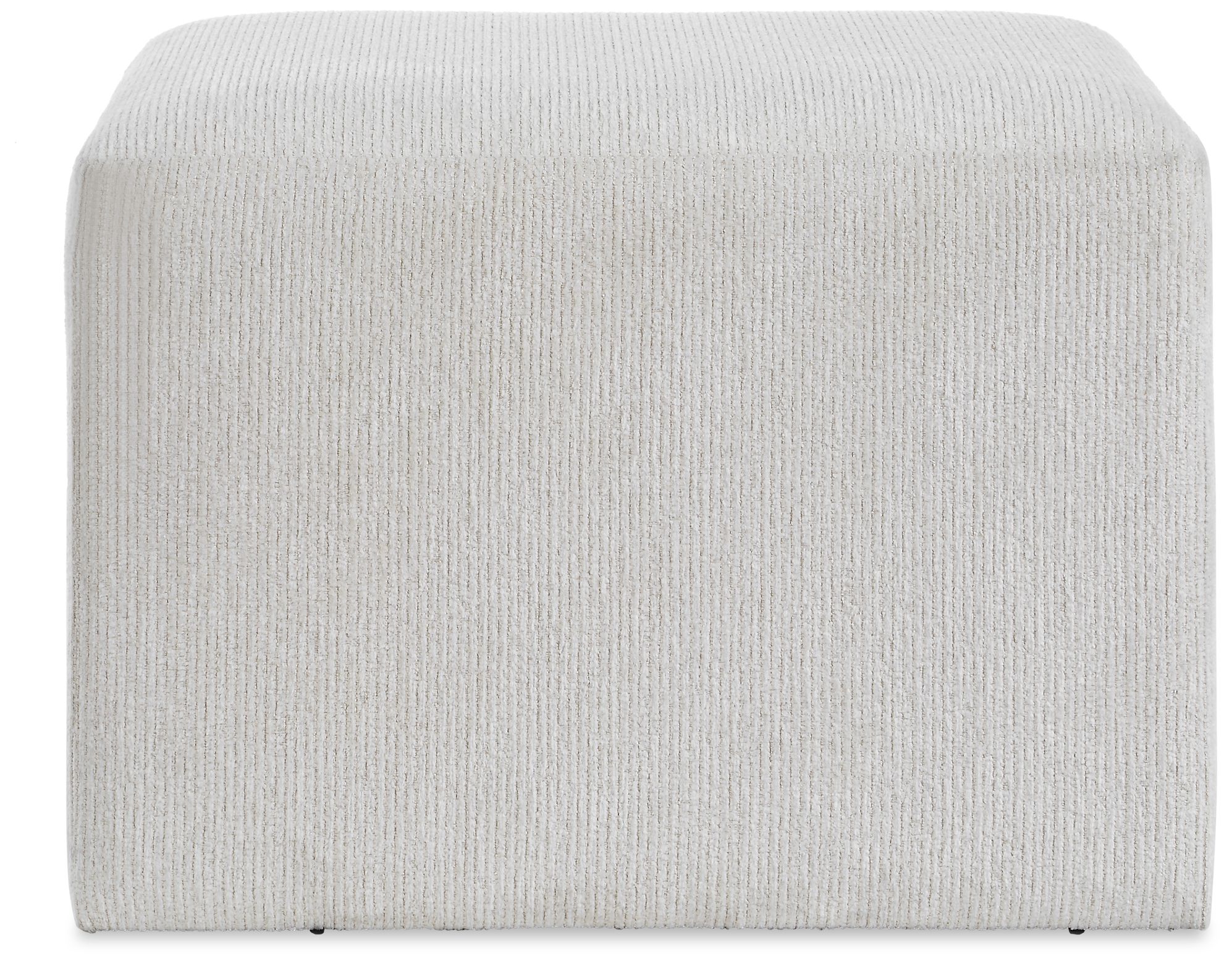 Image 2 24" x 15" x 18" H Off White Upholstered Accent Stool