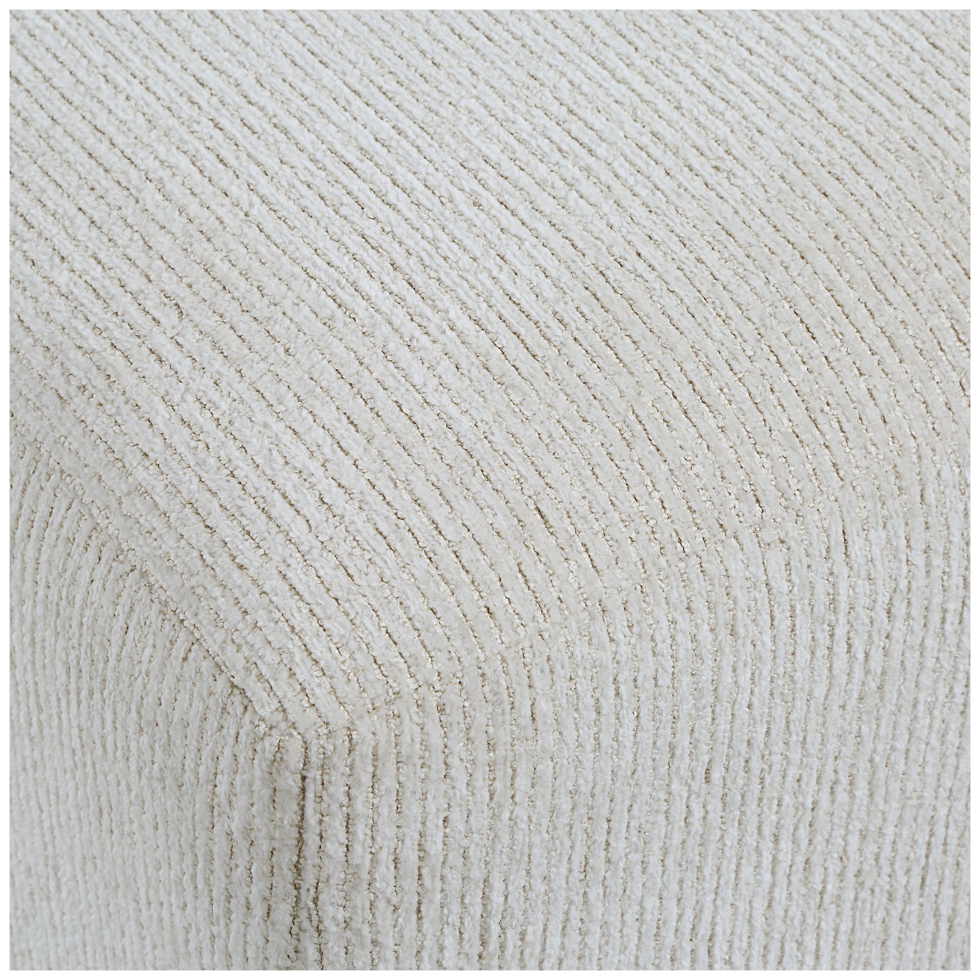 Image 6 24" x 15" x 18" H Off White Upholstered Accent Stool more views