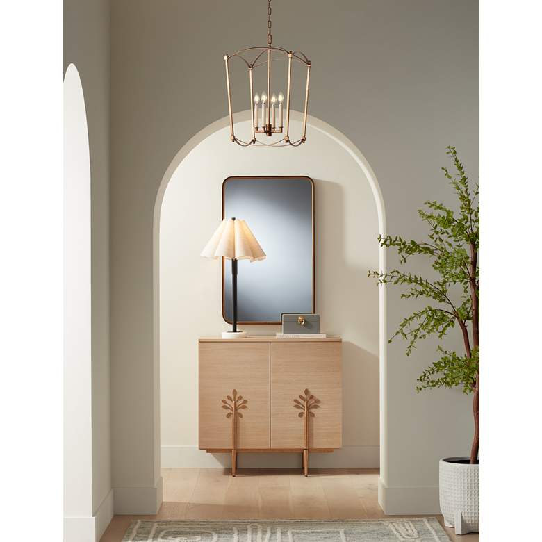 Image 1 Astoria 2-Door Modern Cabinet with Bronze Flower Door Pulls in scene