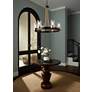 1_Glenn 30" Wide Oak Veneer Pedestal Table in scene