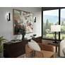 1_Possini Euro Cascadia 11 3/4" Black and Glass LED Sconces Set of 2 in scene