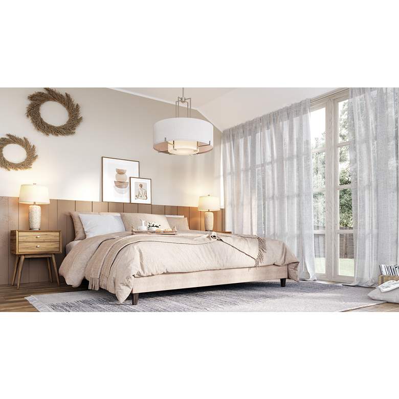 Image 1 360 Lighting Anna 27 1/4" Pebbled Coastal Modern Table Lamps Set of 2 in scene